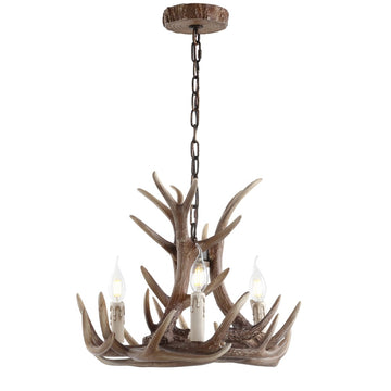 Rudolph Adjustable Resin Antler LED Chandelier - JONATHAN Y